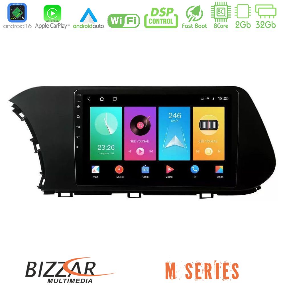 Bizzar M Series 8Core Android16 2+32GB  Hyundai i20 2021-2023 Navigation Multimedia Tablet 10"