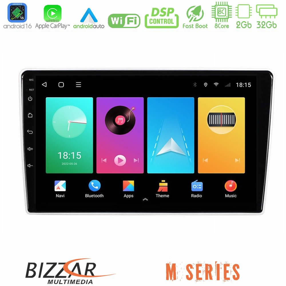 Bizzar M Series 8Core Android16 2+32GB  Kia Sportage 2005-2008 Navigation Multimedia Tablet 9"