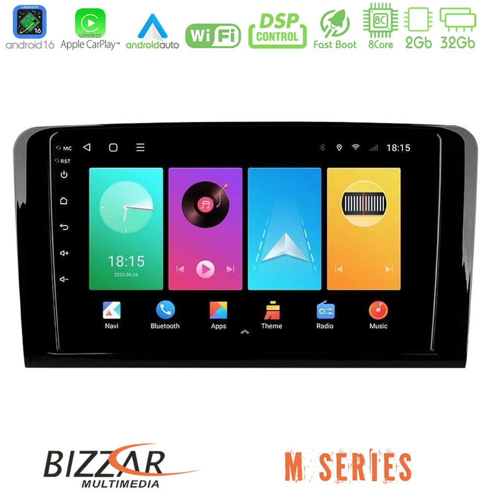 Bizzar M Series 8Core Android16 2+32GB  Mercedes ML/GL Class Navigation Multimedia Tablet 9"