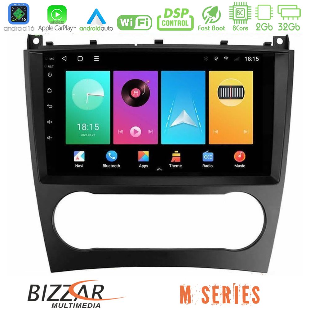 Bizzar M Series 8Core Android16 2+32GB  Mercedes W203 Facelift Navigation Multimedia Tablet 9"