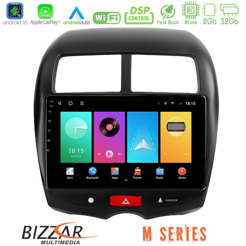 Bizzar M Series 8Core Android16 2+32GB  Mitsubishi ASX Navigation Multimedia Tablet 10"