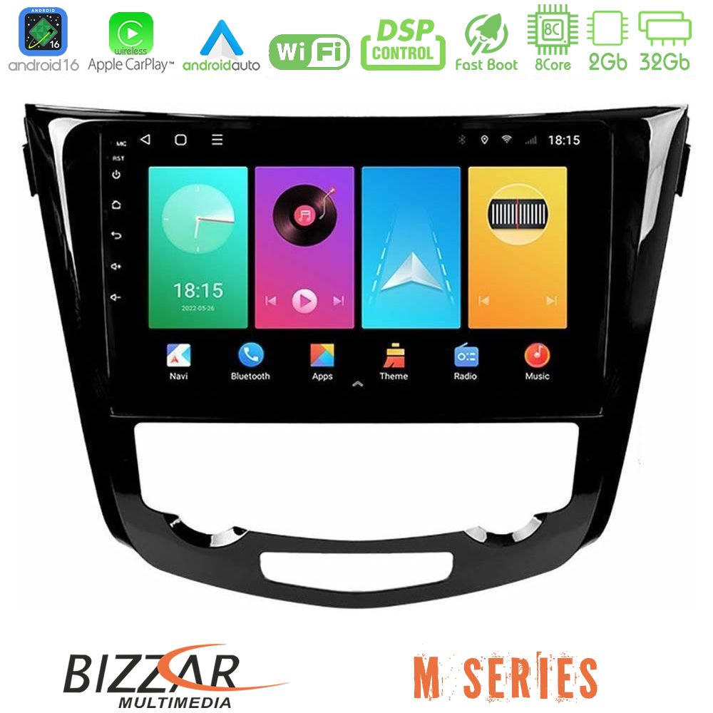 Bizzar M Series 8Core Android16 2+32GB  Nissan Qashqai J11 (AUTO A/C) Navigation Multimedia Tablet 10"