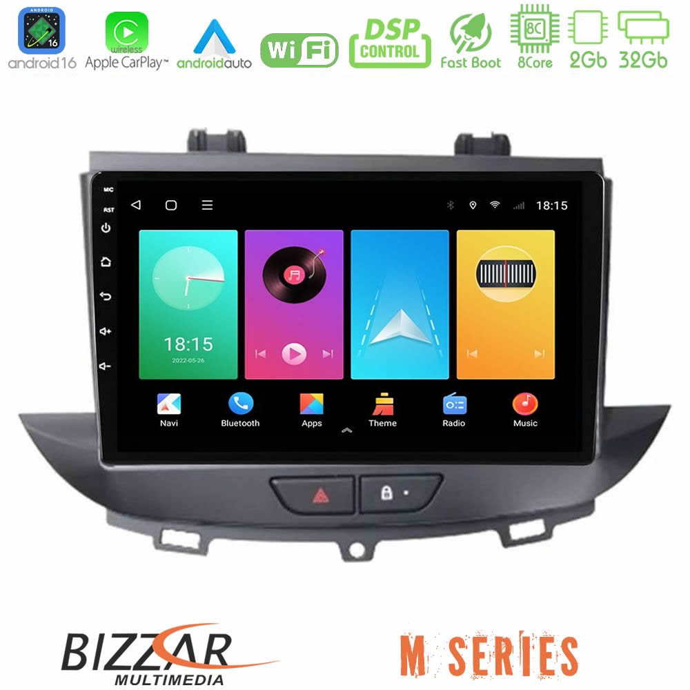 Bizzar M Series 8Core Android16 2+32GB Opel Grandland/Crossland X Navigation Multimedia Tablet 9"