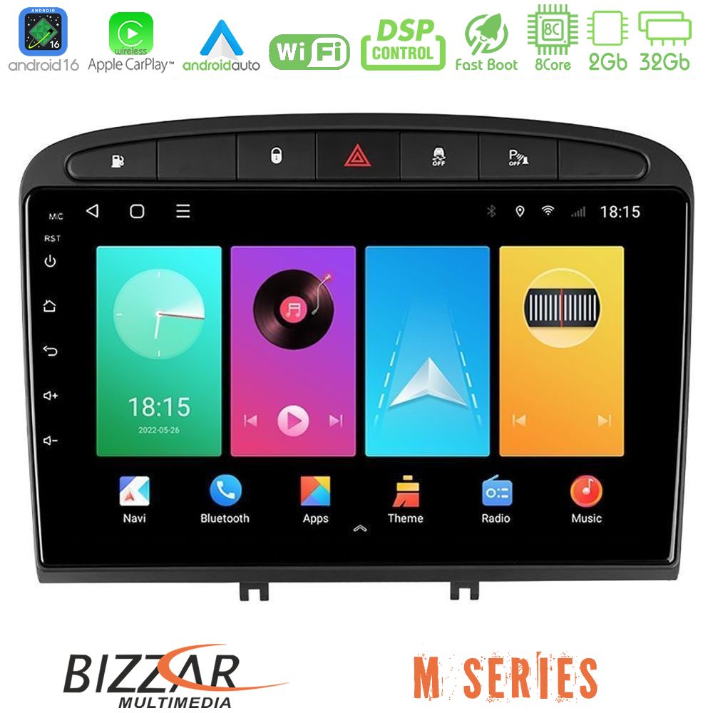 Bizzar M Series 8Core Android16 2+32GB  Peugeot 308/RCZ Navigation Multimedia Tablet 9"