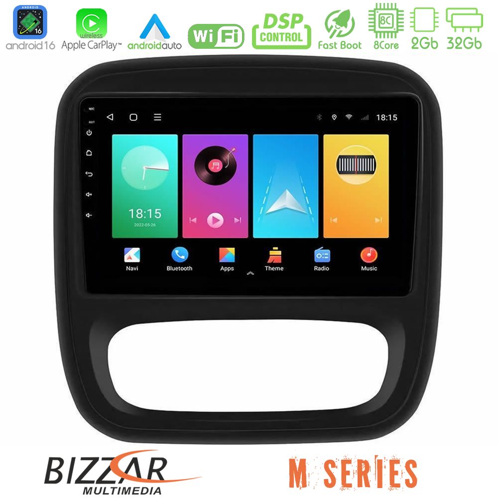 Bizzar M Series 8Core Android16 2+32GB  Renault/Nissan/Opel/Fiat Navigation Multimedia Tablet 9"