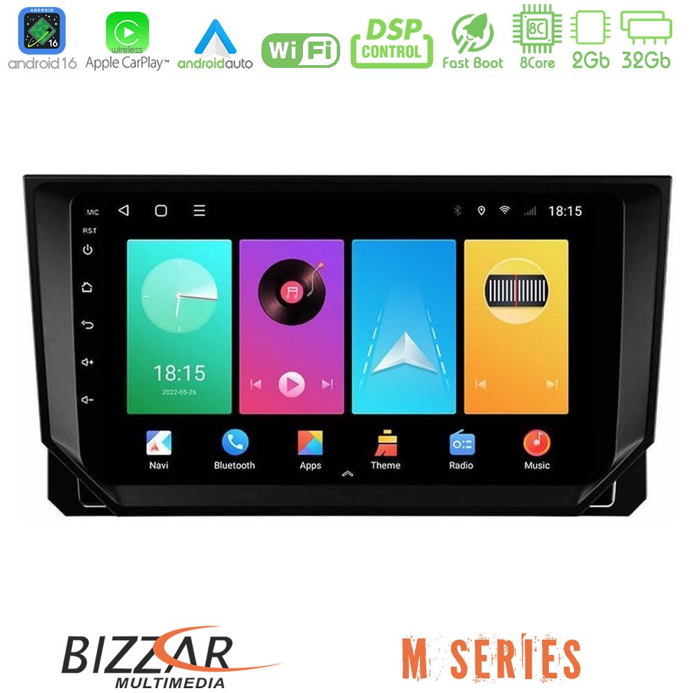 Bizzar M Series 8Core Android16 2+32GB  Seat Arona/Ibiza Navigation Multimedia Tablet 9"