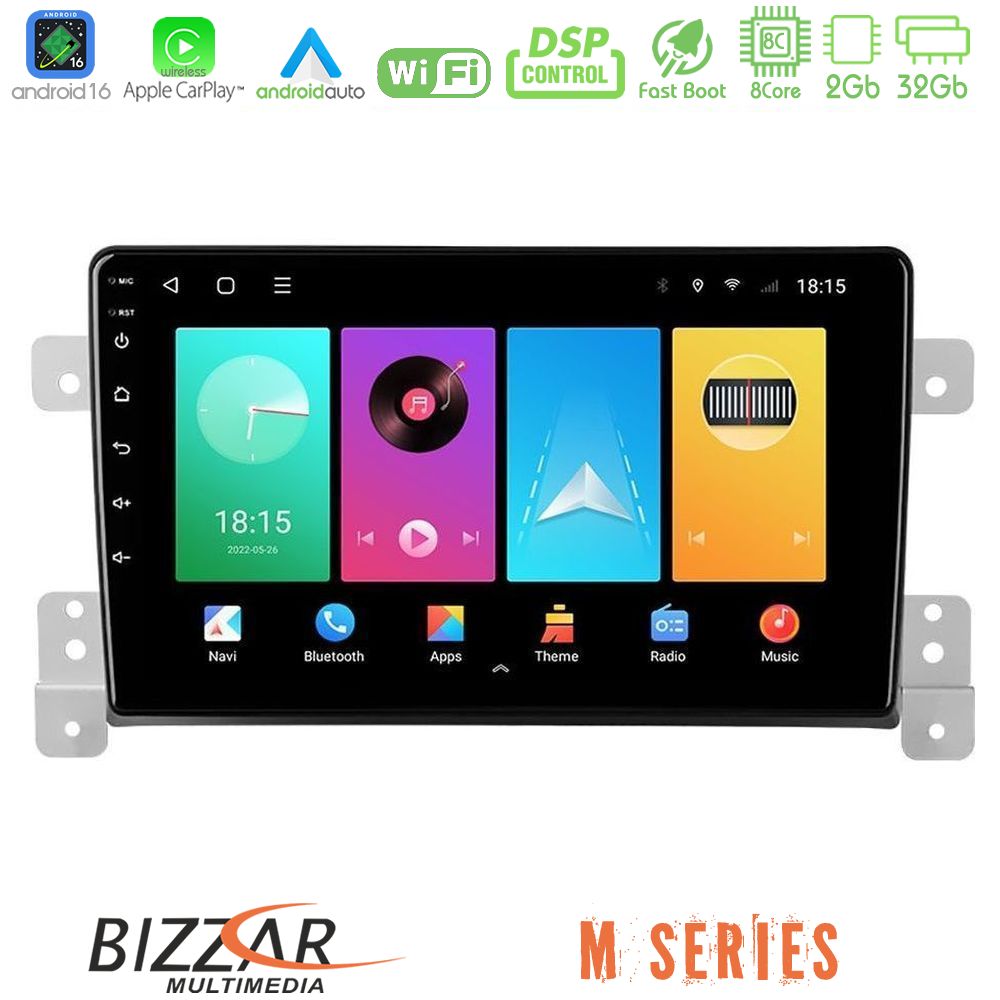 Bizzar M Series 8Core Android16 2+32GB  Suzuki Grand Vitara Navigation Multimedia Tablet 9"