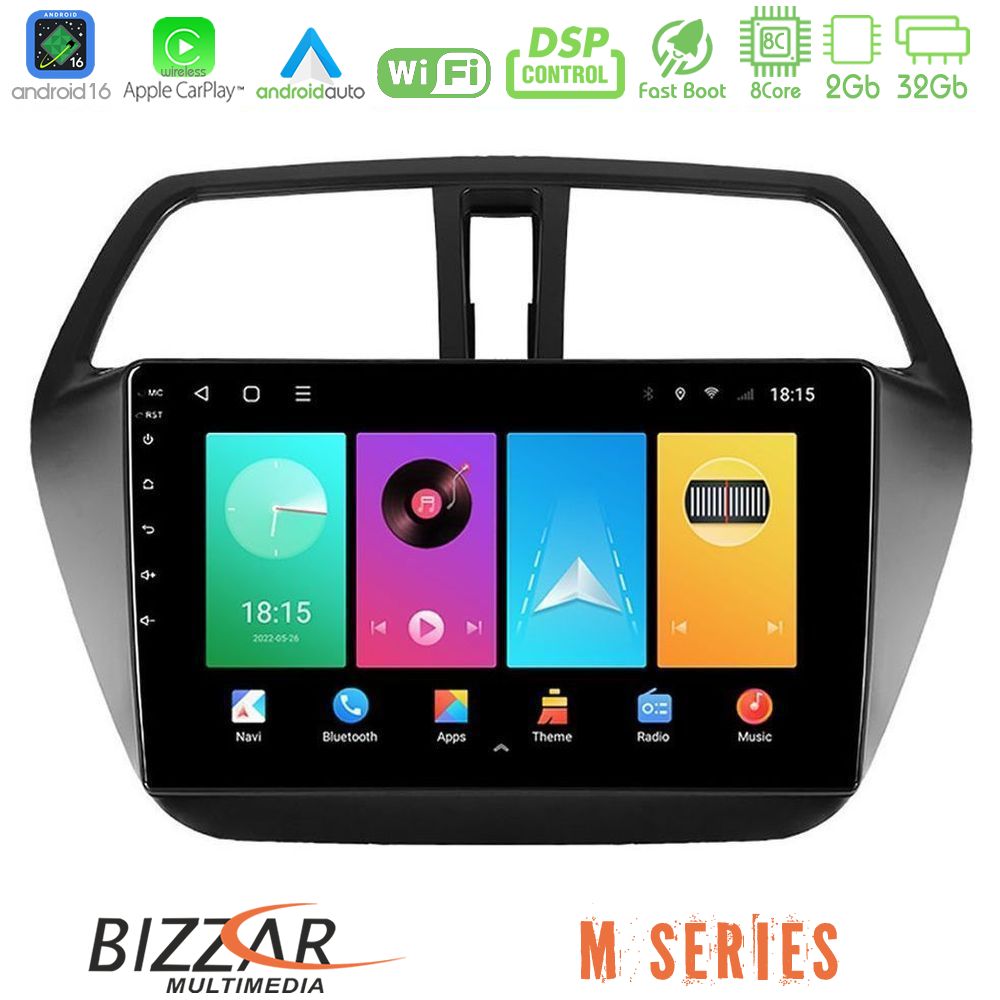 Bizzar M Series 8Core Android16 2+32GB  Suzuki SX4 S-Cross Navigation Multimedia Tablet 9"