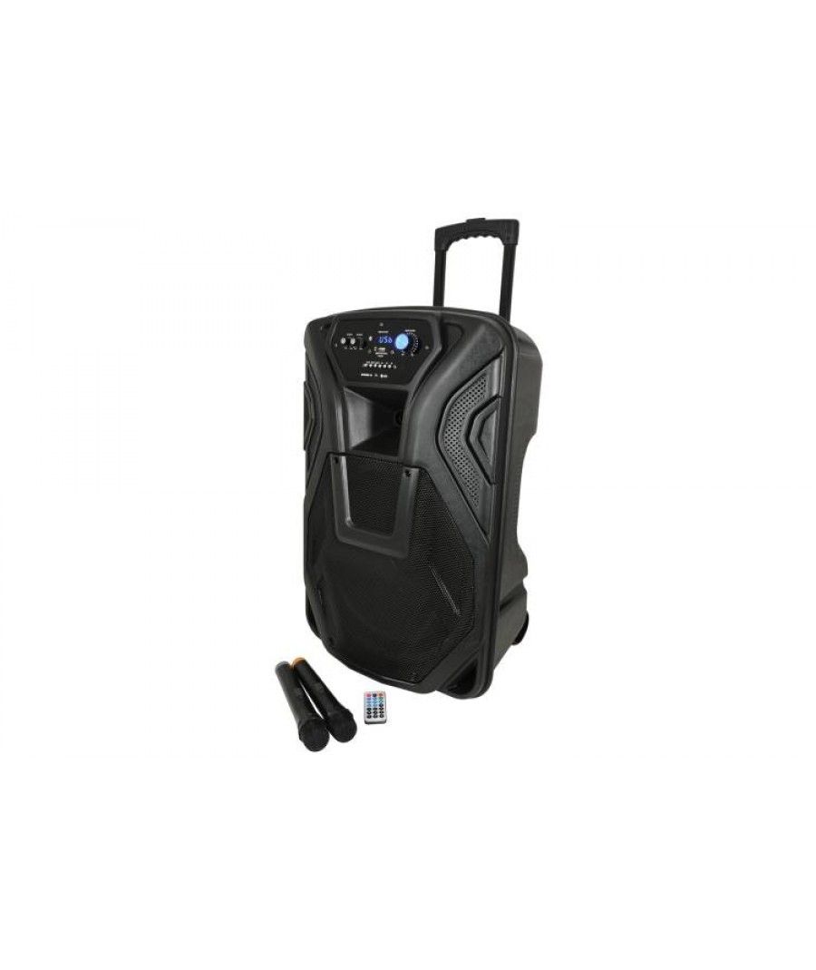Qtx BUSKER-15 Busker PA Με Μικρόφωνο VHF, Media Player & Bluetooth 15" 100W RMS (Σετ)