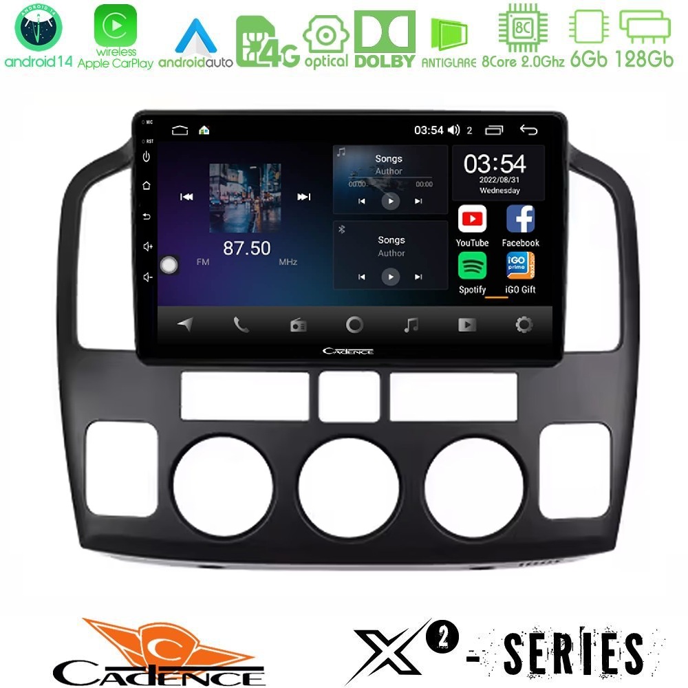 Cadence X2 Series 8Core Android14 6+128GB  Suzuki Grand Vitara 2003-2005 Navigation Multimedia Tablet 9"