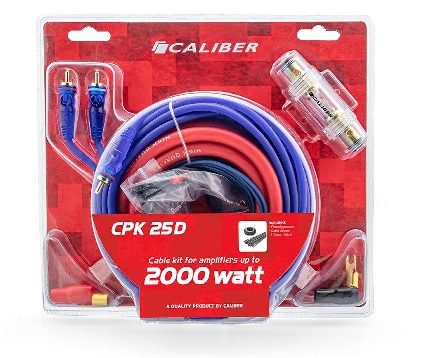 Caliber CPK25D Κιτ Καλωδίωσης Αυτοκινήτου 25mm 2000Watt