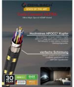 Oehlbach CARB CONNECT ULTRA Καλώδιο HDMI® High End 8K 0,75m Black/Gold - Image 4