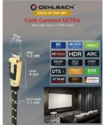 Oehlbach CARB CONNECT ULTRA Καλώδιο HDMI® High End 8K 0,75m Black/Gold - Image 3