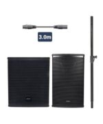Citronic CB1012A Πακέτο Ενεργών Ηχείων 10'' με Ξύλινη MDF Καμπίνα και Subwoofer 12'' (Σετ) - Image 2