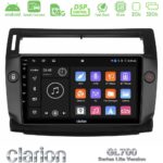 Clarion GL700 Lite Series 8Core Android ClarionOS 2+32GB Citroen C4 2004-2010 Navigation Multimedia Tablet 9" (μαύρο χρώμα) Με Carplay & Android Auto