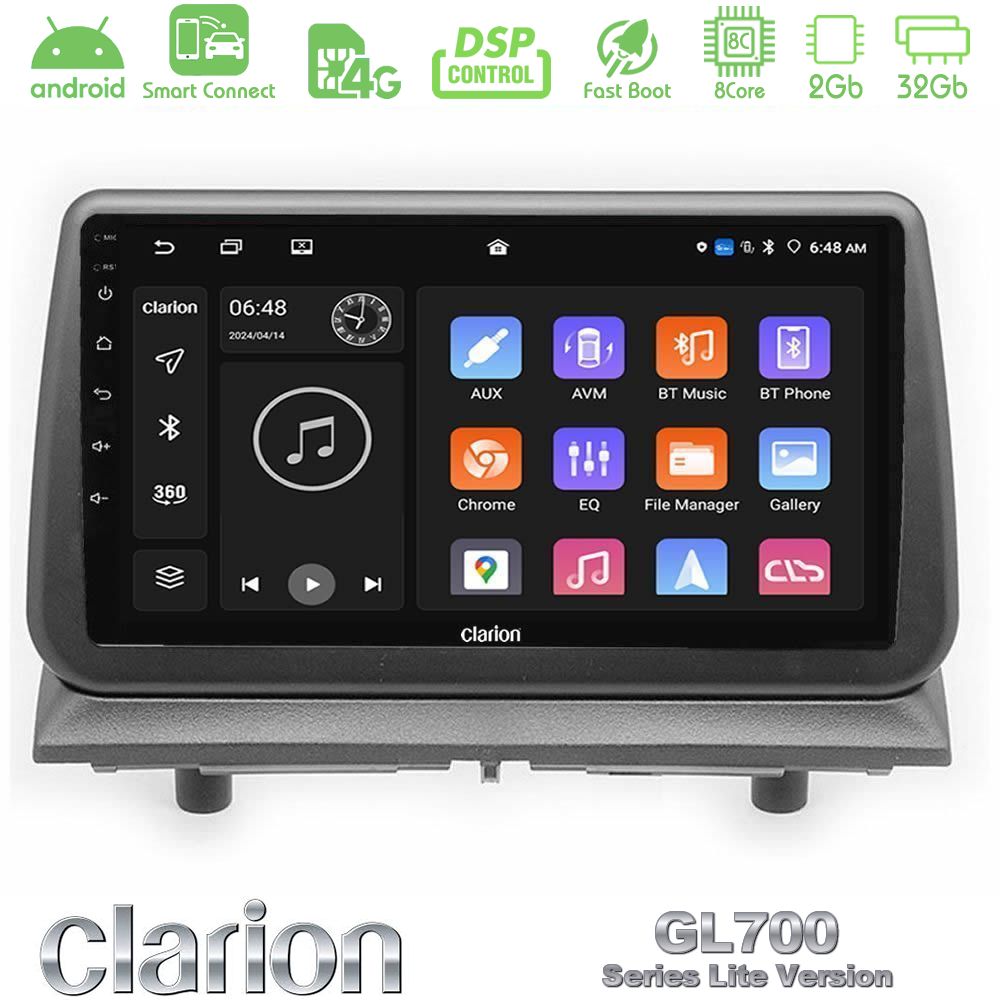 Clarion GL700 Lite Series Dodge Nitro 2007-2011 8Core Android ClarionOS 2+32GB Navigation Multimedia Tablet 9" Με Carplay & Android Auto Με Carplay & Android Auto