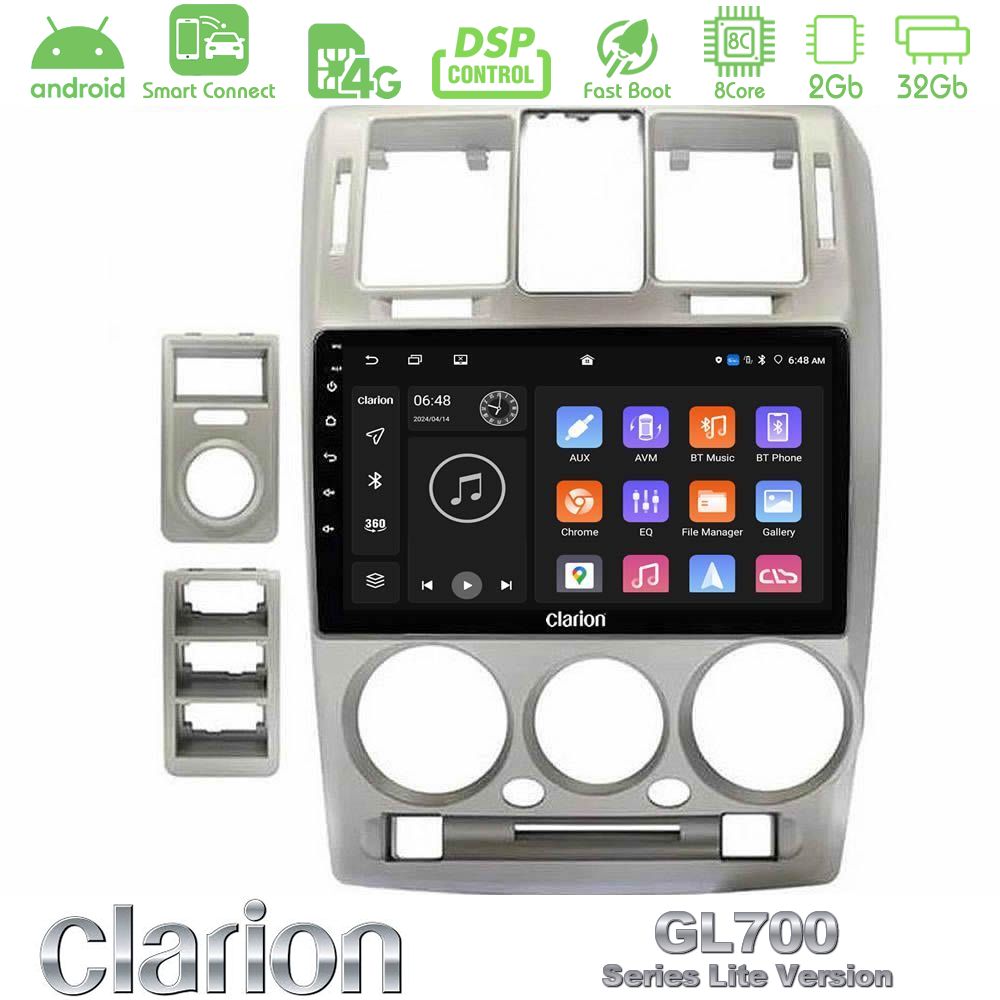 Clarion GL700 Lite Series Hyundai Getz 2002-2009 8Core Android ClarionOS 2+32GB Navigation Multimedia Tablet 9" Με Carplay & Android Auto Με Carplay & Android Auto