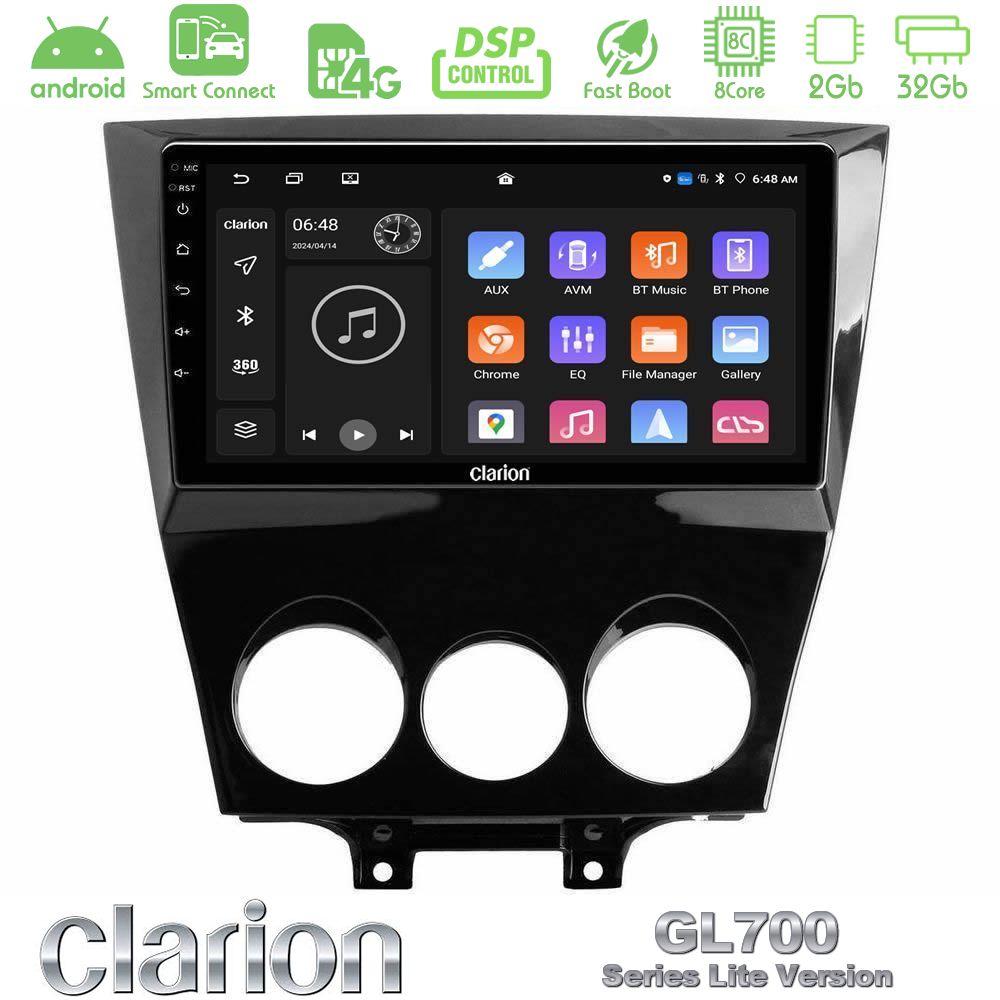 Clarion GL700 Lite Series 8Core Android ClarionOS 2+32GB Mazda RX8 2008-2012 Navigation Multimedia Tablet 9" Με Carplay & Android Auto