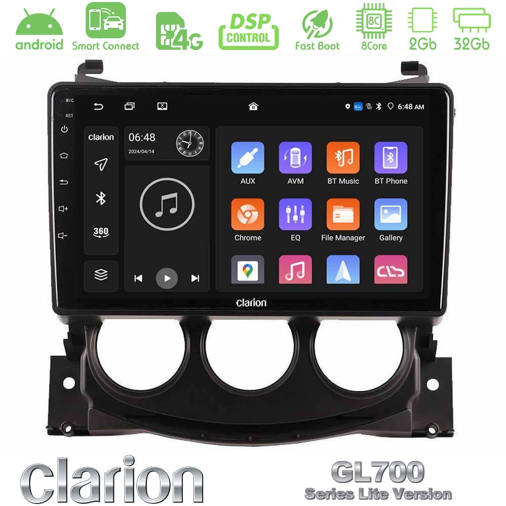 Clarion GL700 Lite Series Nissan 370Z 2009-2013 8Core Android ClarionOS 2+32GB Navigation Multimedia Tablet 9" Με Carplay & Android Auto
