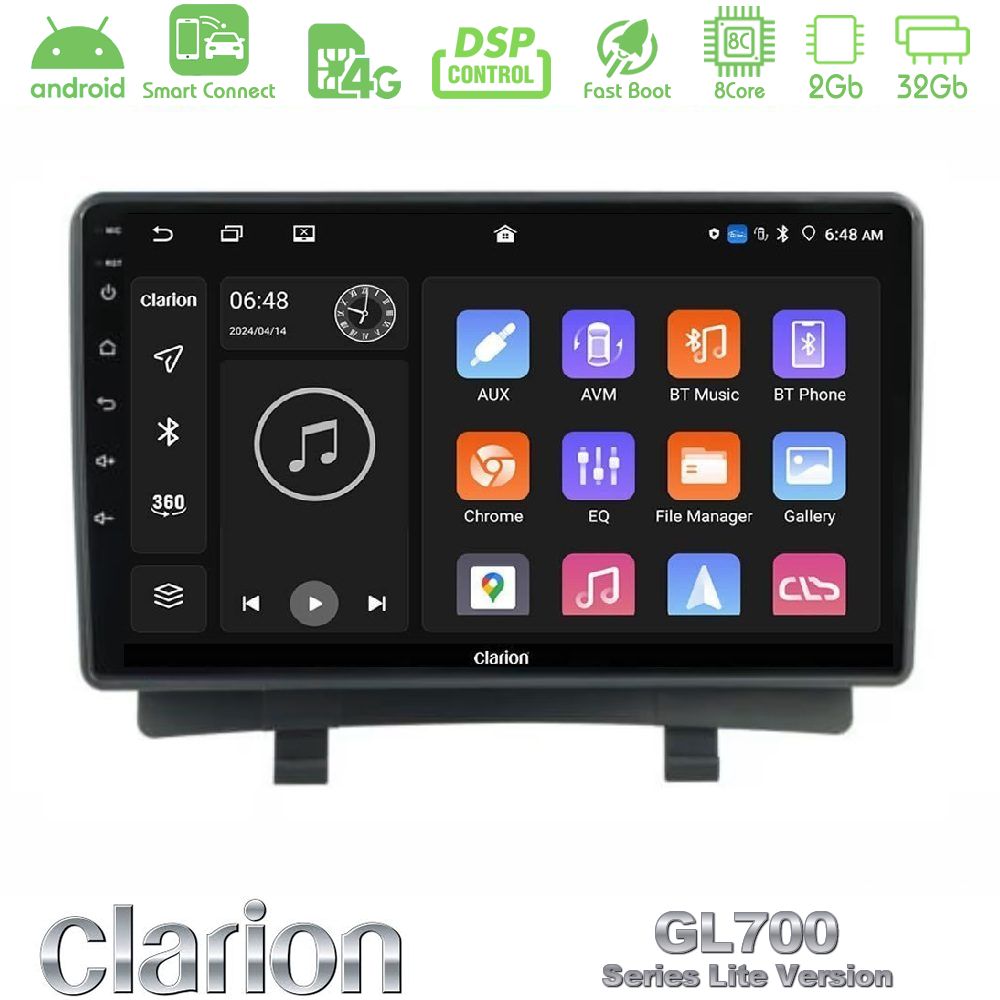 Clarion GL700 Lite Series 8Core Android ClarionOS 2+32GB Opel Zafira Navigation Multimedia Tablet 9" Με Carplay & Android Auto