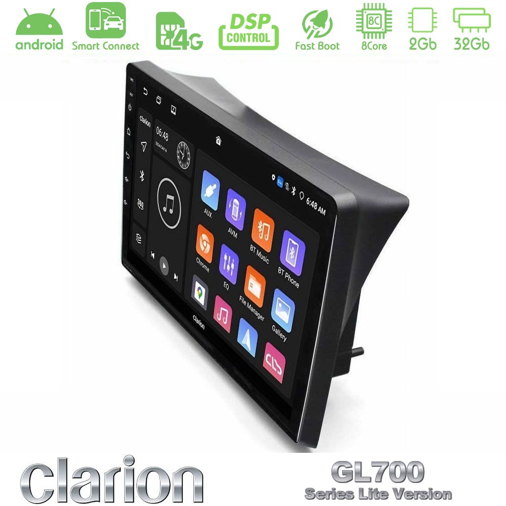Clarion GL700 Lite Series 8Core Android ClarionOS 2+32GB Opel Vivaro/Renault Trafic/Nissan Primastar Navigation Multimedia Tablet 10" Με Carplay & Android Auto
