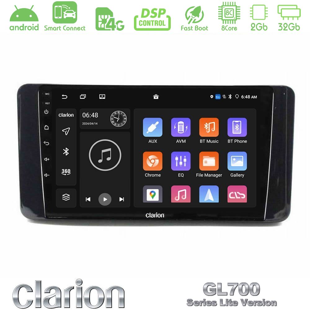Clarion GL700 Lite Series Skoda Kamiq 2019-2022 8Core Android ClarionOS 2+32GB Navigation Multimedia Tablet 9" Με Carplay & Android Auto