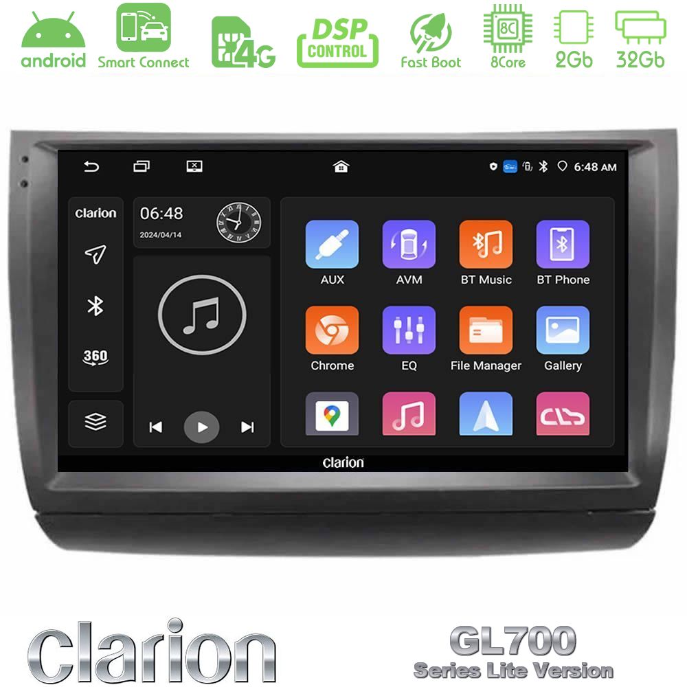 Clarion GL700 Lite Series 8Core Android ClarionOS 2+32GB Toyota Prius 2004-2009 Navigation Multimedia Tablet 9" Με Carplay & Android Auto
