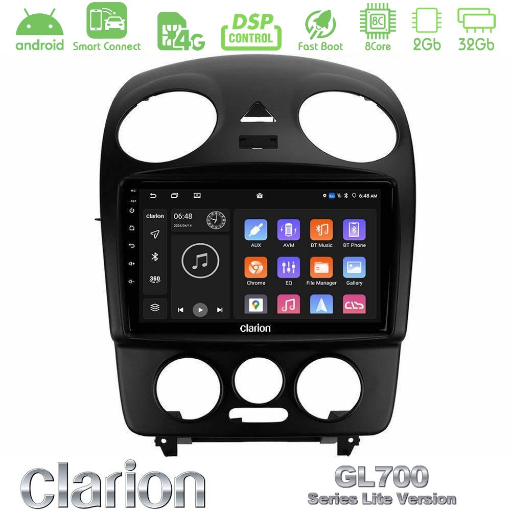 Clarion GL700 Lite Series 8Core Android ClarionOS 2+32GB VW Beetle Navigation Multimedia Tablet 9" Με Carplay & Android Auto
