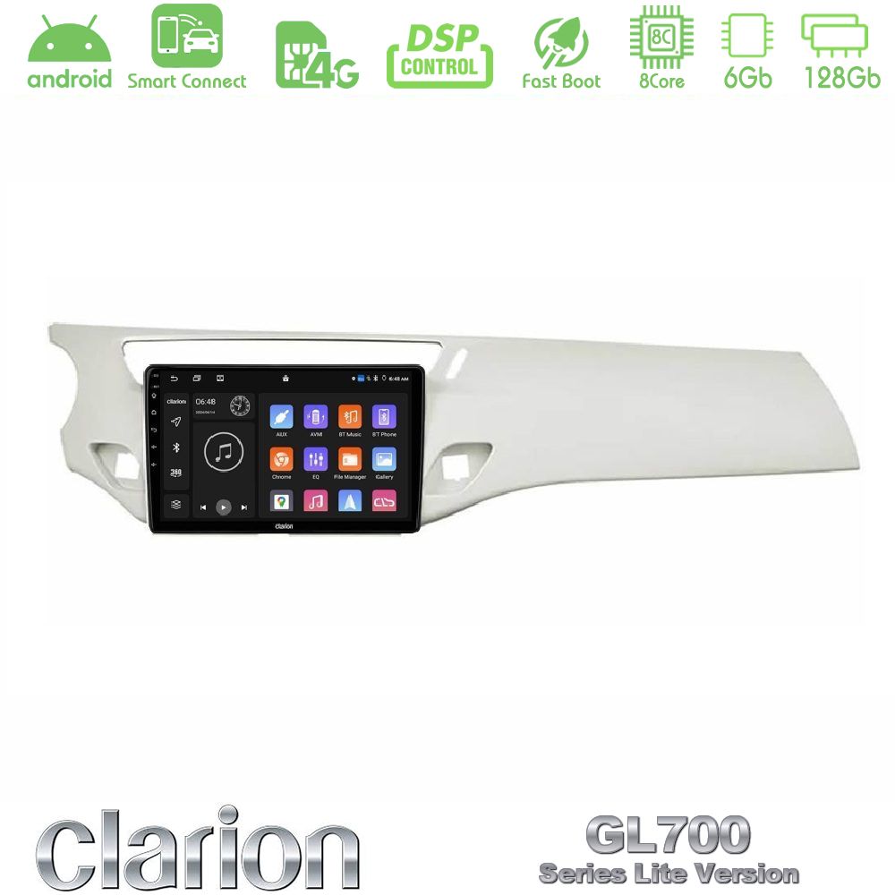 Clarion GL700 Lite Series 8Core Android ClarionOS 6+128GB Citroen C3 2009-2016 Navigation Multimedia Tablet 9" Με Carplay & Android Auto