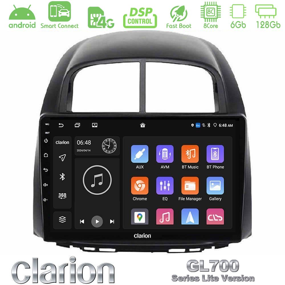 Clarion GL700 Lite Series 8Core Android ClarionOS 6+128GB Daihatsu Sirion/Subaru Justy Navigation Multimedia Tablet 10" Με Carplay & Android Auto