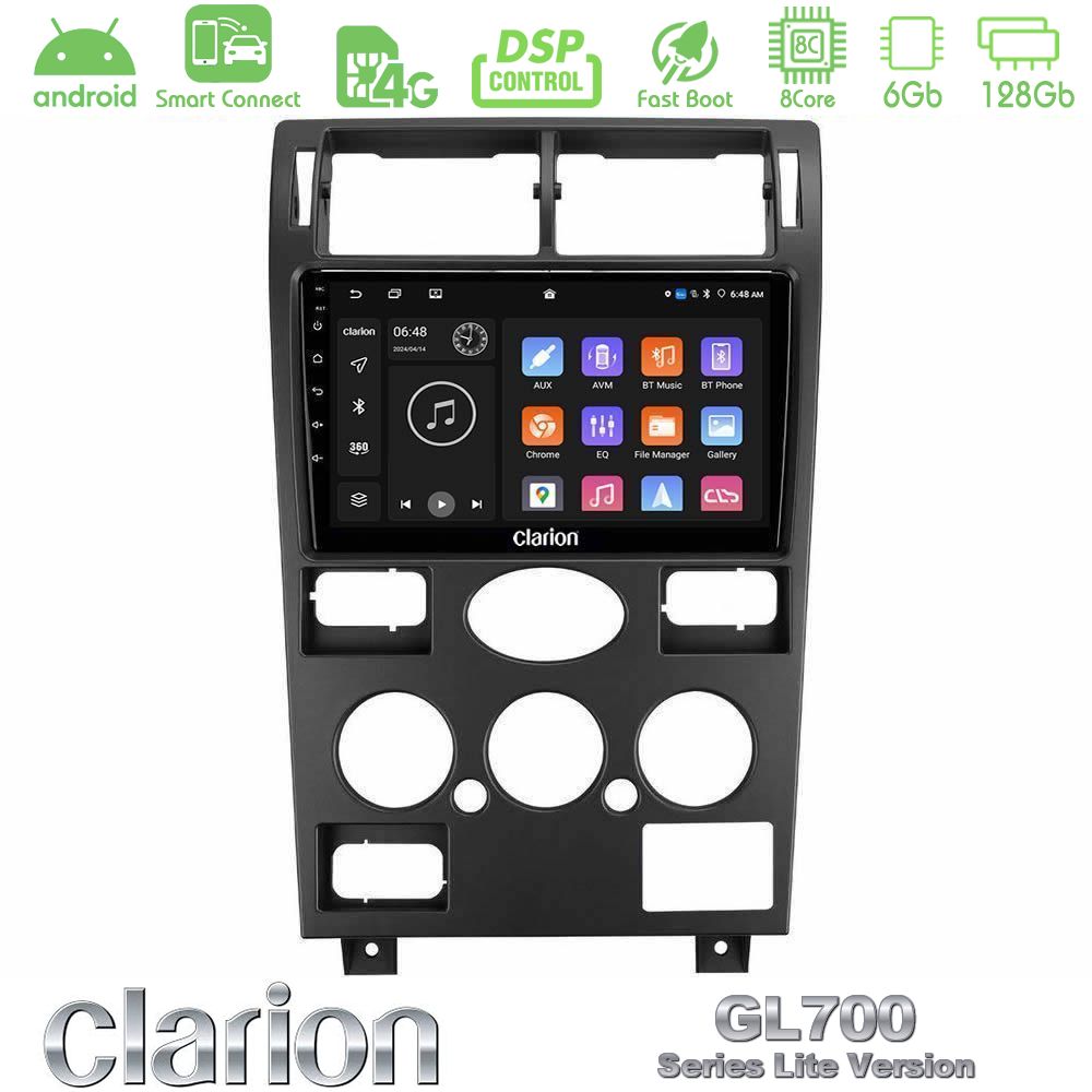 Clarion GL700 Lite Series 8Core Android ClarionOS 6+128GB Ford Mondeo 2001-2004 Navigation Multimedia Tablet 9" Με Carplay & Android Auto