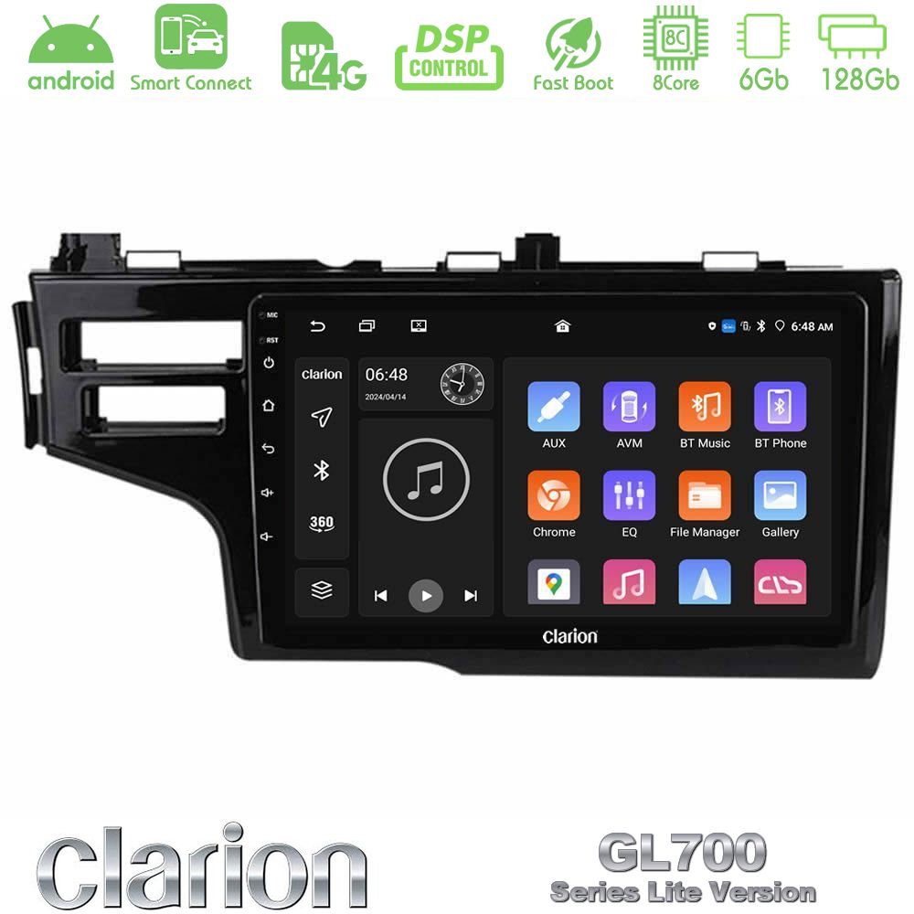 Clarion GL700 Lite Series 8Core Android ClarionOS 6+128GB Honda Jazz 2013-2020 Navigation Multimedia Tablet 9" Με Carplay & Android Auto
