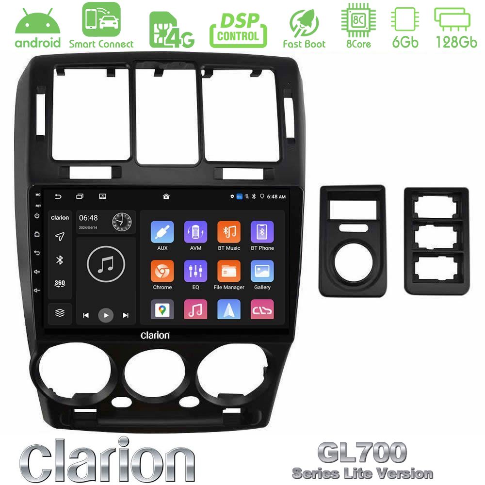 Clarion GL700 Lite Series 8Core Android ClarionOS 6+128GB Hyundai Getz 2002-2009 Navigation Multimedia Tablet 9" Με Carplay & Android Auto