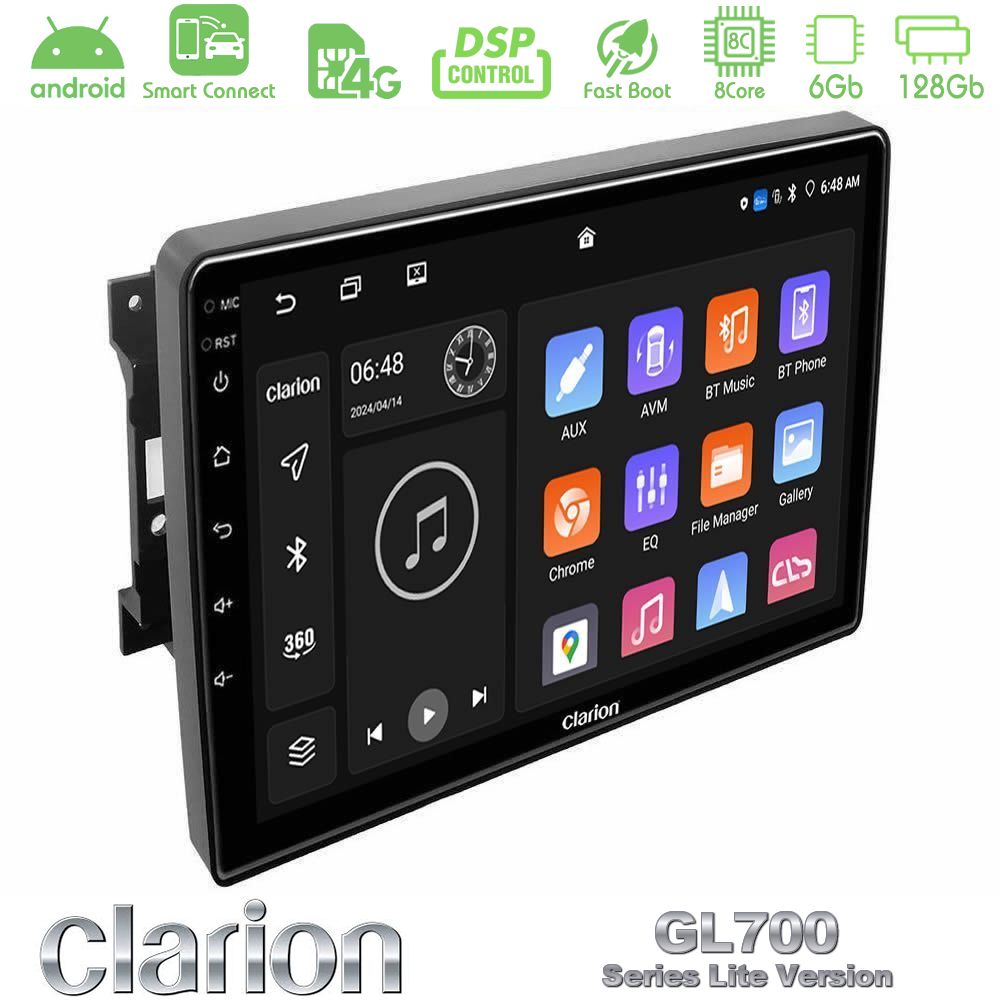 Clarion GL700 Lite Series 8Core Android ClarionOS 6+128GB Chrysler / Dodge / Jeep Navigation Multimedia Tablet 10" Με Carplay & Android Auto