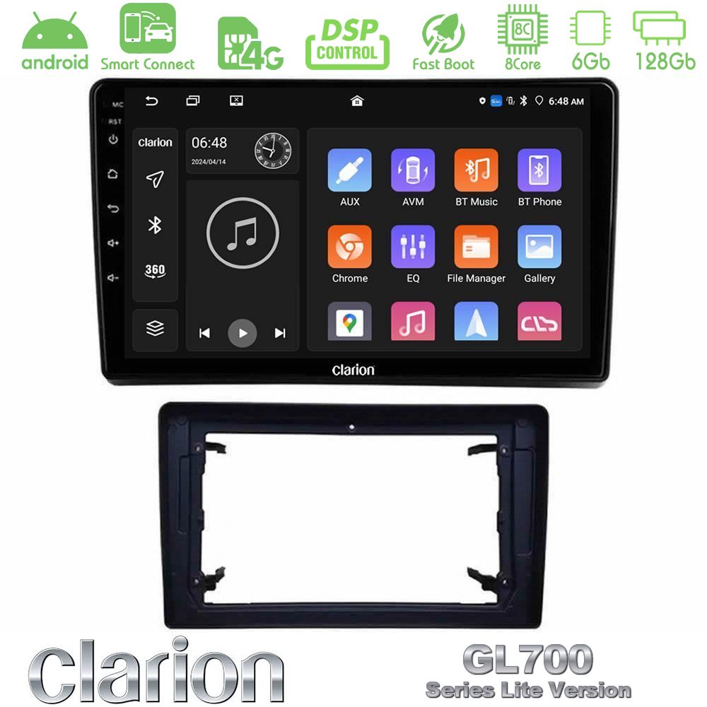 Clarion GL700 Lite Series 8Core Android ClarionOS 6+128GB Chrysler / Dodge / Jeep Navigation Multimedia Tablet 10" Με Carplay & Android Auto