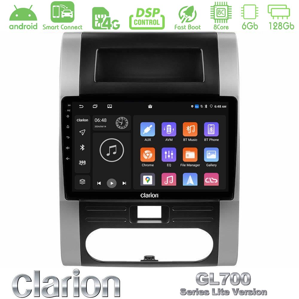 Clarion GL700 Lite Series 8Core Android ClarionOS 6+128GB Nissan X-Trail T31 Navigation Multimedia Tablet 10" Με Carplay & Android Auto