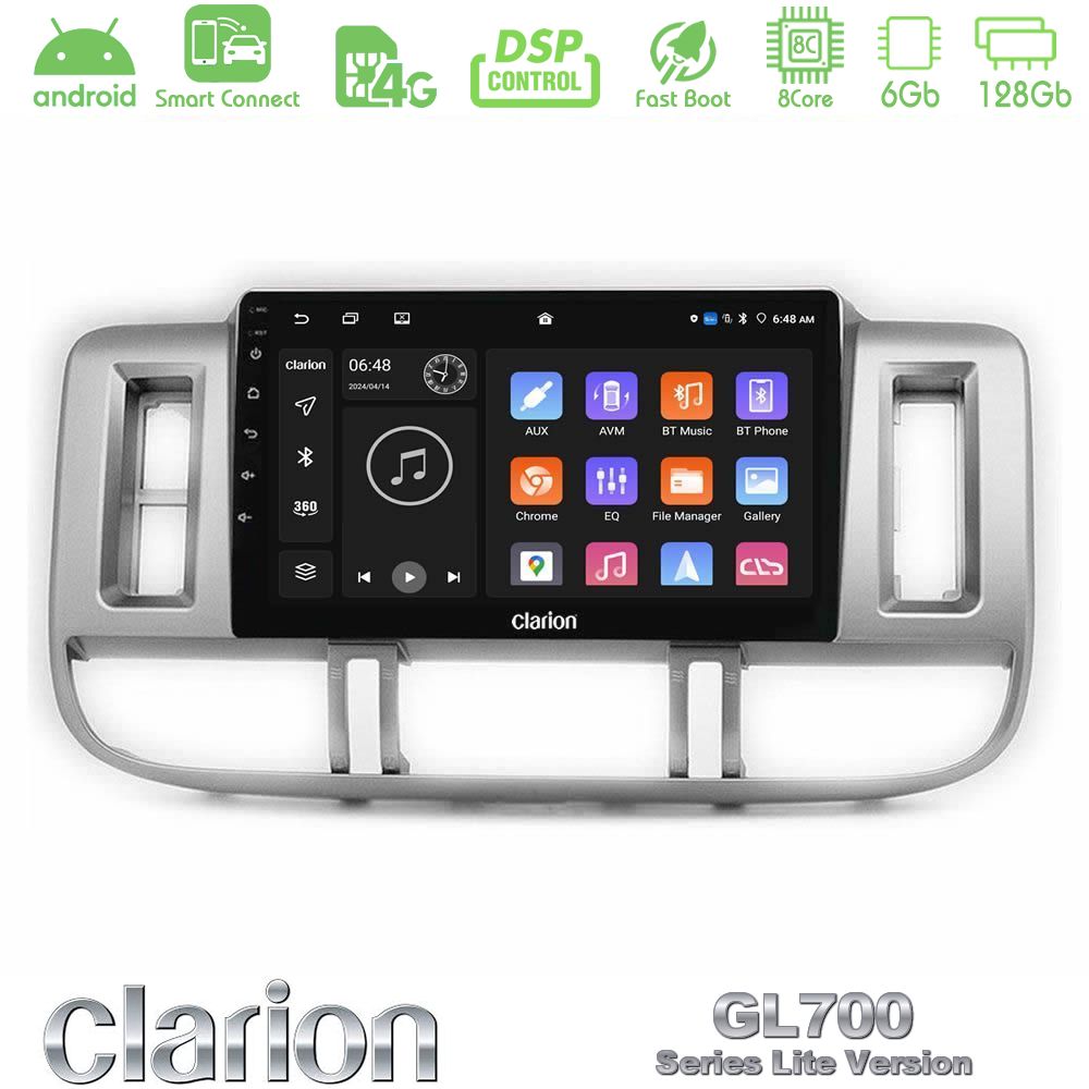 Clarion GL700 Lite Series 8Core Android ClarionOS 6+128GB Nissan X-Trail (T30) 2000-2003 Navigation Multimedia Tablet 9" Με Carplay & Android Auto