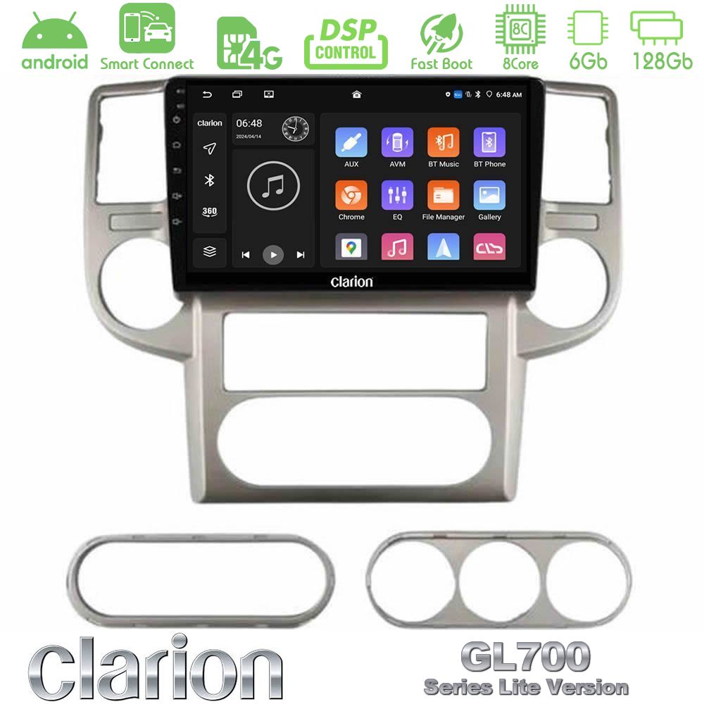 Clarion GL700 Lite Series 8Core Android ClarionOS 6+128GB Nissan X-Trail 2003-2007 Navigation Multimedia Tablet 10" Με Carplay & Android Auto
