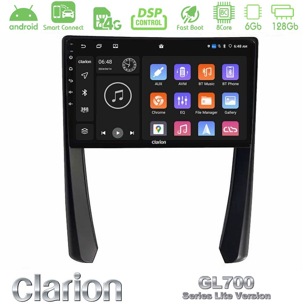 Clarion GL700 Lite Series 8Core Android ClarionOS 6+128GB Porsche 911/Cayman/Boxster Navigation Multimedia Tablet 9" Με Carplay & Android Auto