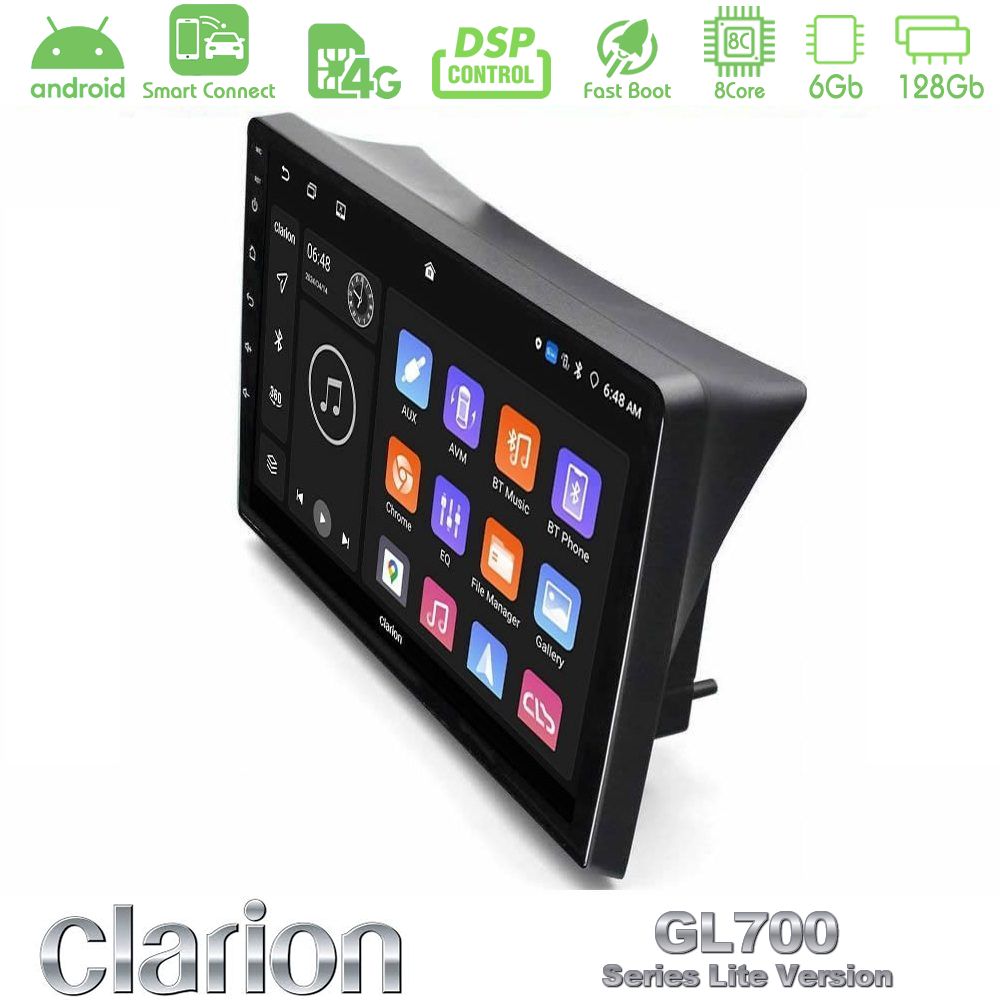 Clarion GL700 Lite Series 8Core Android ClarionOS 6+128GB Opel Vivaro/Renault Trafic/Nissan Primastar Navigation Multimedia Tablet 10" Με Carplay & Android Auto