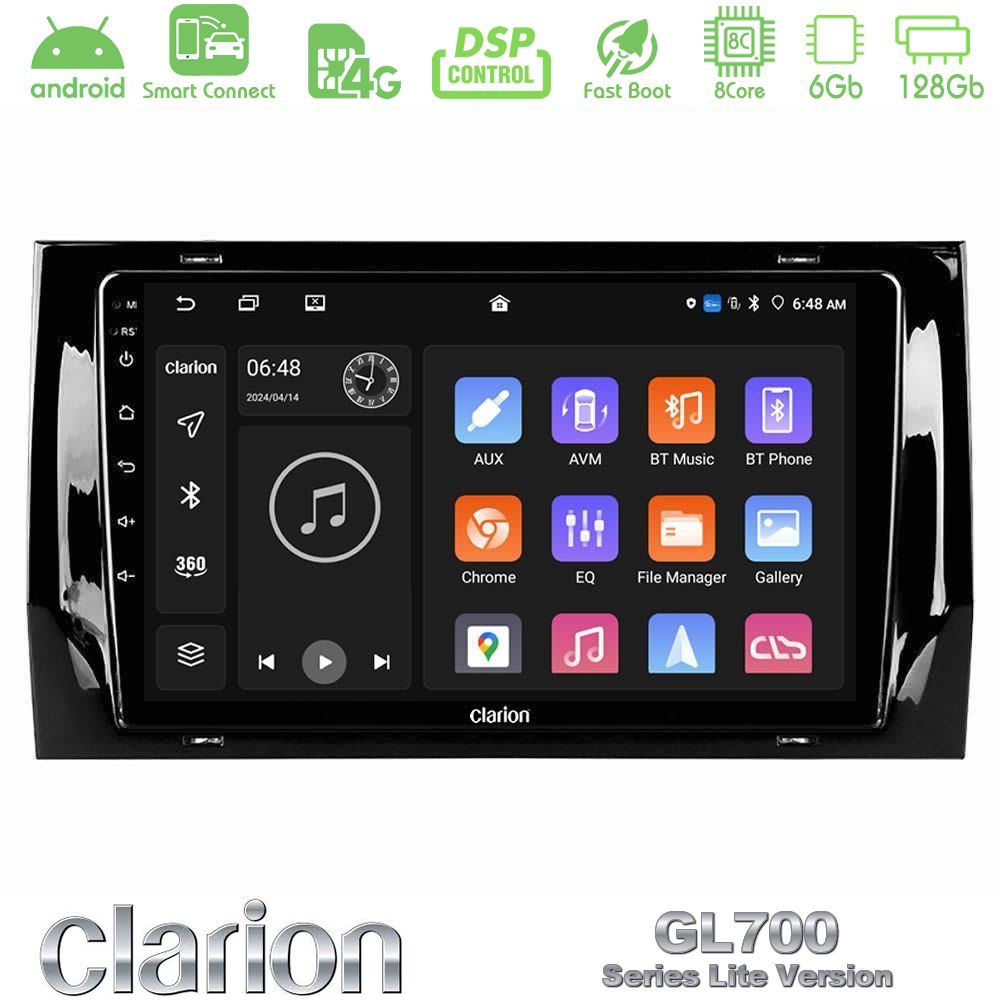 Clarion GL700 Lite Series 8Core Android ClarionOS 6+128GB Skoda Kodiaq/Karoq 2017-> Navigation Multimedia Tablet 10" Με Carplay & Android Auto
