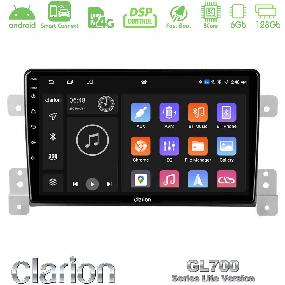 Clarion GL700 Lite Series 8Core Android ClarionOS 6+128GB Suzuki Grand Vitara Navigation Multimedia Tablet 9" Με Carplay & Android Auto