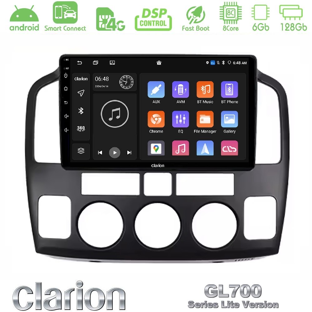 Clarion GL700 Lite Series 8Core Android ClarionOS 6+128GB Suzuki Grand Vitara 2003-2005 Navigation Multimedia Tablet 9" Με Carplay & Android Auto