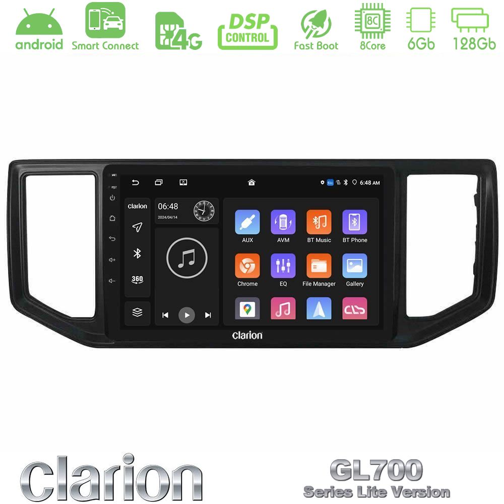 Clarion GL700 Lite Series 8Core Android ClarionOS 6+128GB VW Amarok 2017-2022 Navigation Multimedia Tablet 9" Με Carplay & Android Auto