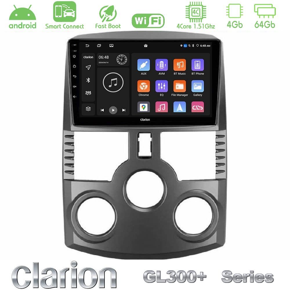 Clarion GL300+ Series 4Core Android ClarionOS 4+64GB  Daihatsu Terios Navigation Multimedia Tablet 9"