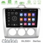 Clarion GL300+ Series 4Core Android ClarionOS 4+64GB  Ford Focus Manual AC Navigation Multimedia Tablet 9"