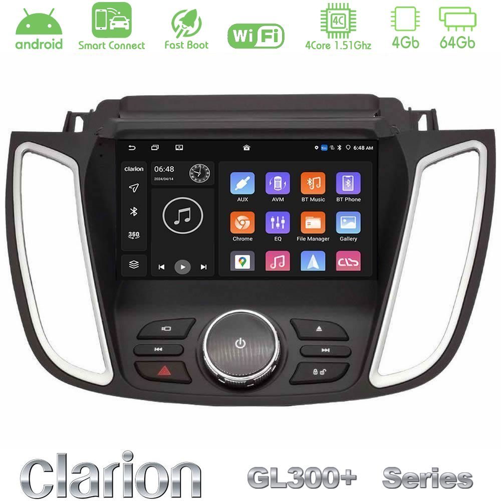 Clarion GL300+ Series 4Core Android ClarionOS 4+64GB  Ford Kuga/C-Max 2013-2019 Navigation Multimedia Tablet 9"
