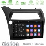 Clarion GL300+ Series 4Core Android ClarionOS 4+64GB Honda Civic Hatchback 2006-2011 Navigation Multimedia Tablet 9"