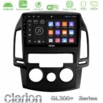 Clarion GL300+ Series 4Core Android ClarionOS 4+64GB  Hyundai i30 2007-2012 Manual A/C Navigation Multimedia Tablet 9"