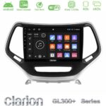 Clarion GL300+ Series 4Core Android ClarionOS 4+64GB  Jeep Cherokee 2014-2019 Navigation Multimedia Tablet 9" (Ασημί Χρώμα)